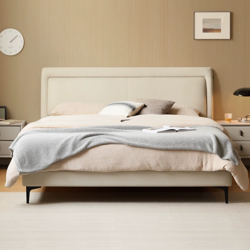 Кремовая кожаная белая лента для кровати, воловья кожа