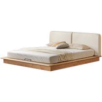 Genji Muyu solid wood bed platform bed Japanese-style short bed tatami floor bed simple suspended bed double bed large bed