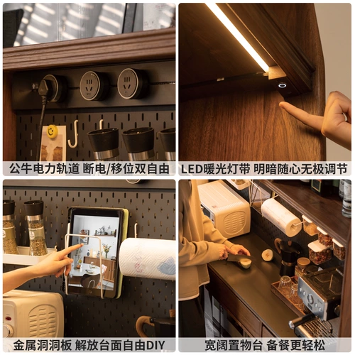 源氏木语 Буфет из массива дерева, светильник из черного ореха, роскошный шкаф для хранения, столовая, домашний шкаф для хранения из шифера