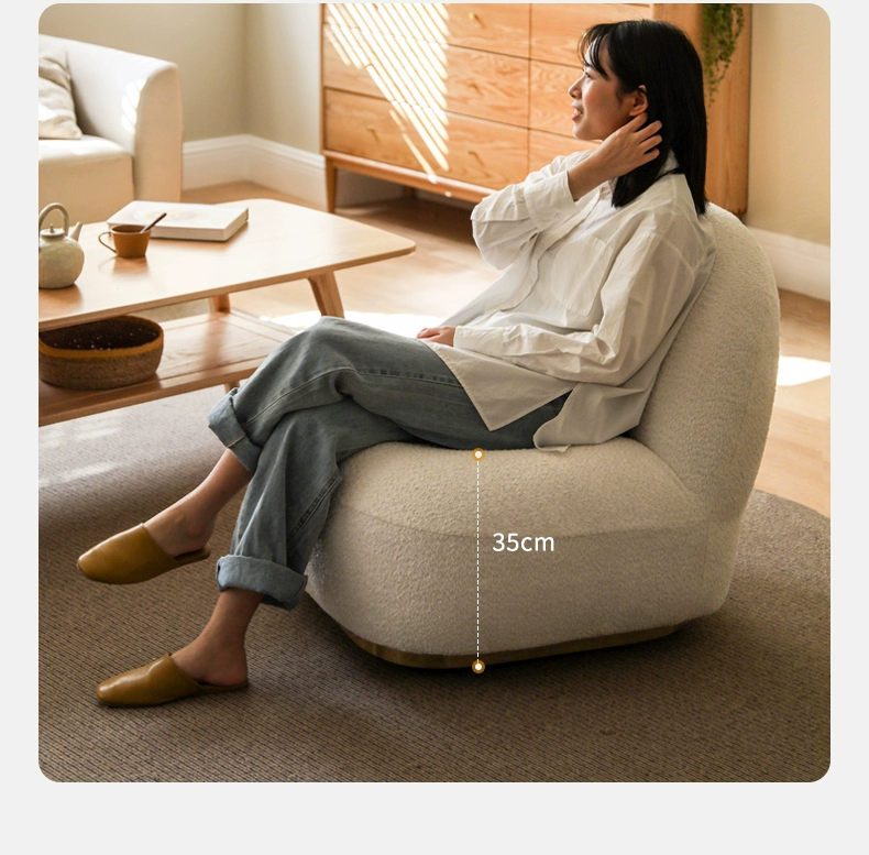 Genji ngôn ngữ gỗ ghế sofa hiện đại ánh sáng sang trọng thịt cừu nhung ghế đơn ins phong cách Sydney sofa phòng khách ban công ghế giải trí