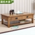 Genji gỗ sồi trắng đồ nội thất phòng khách 1.8 m tủ TV + 1.1 m với bảng phân vùng bàn cà phê kết hợp đồ nội thất giường ngủ thông minh Bộ đồ nội thất