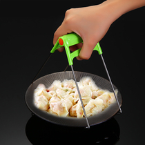 Anti-scalding stainless steel bowl clip gripper bowl holder tray clip kitchen supplies 2-piece set