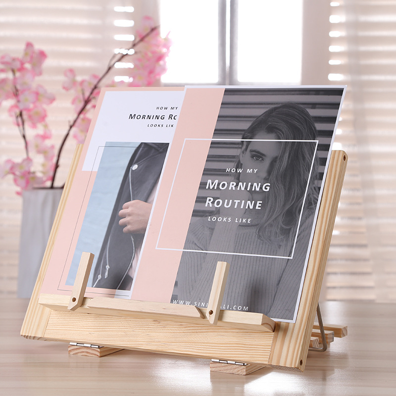 Solid wood reading frame large number anti-myopia reading frame recipes shelf for reading frame wooden new tablet frame