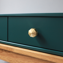 Nordic simple creative brass handle European American golden octagonal cabinet Wardrobe handle Drawer pure copper handle