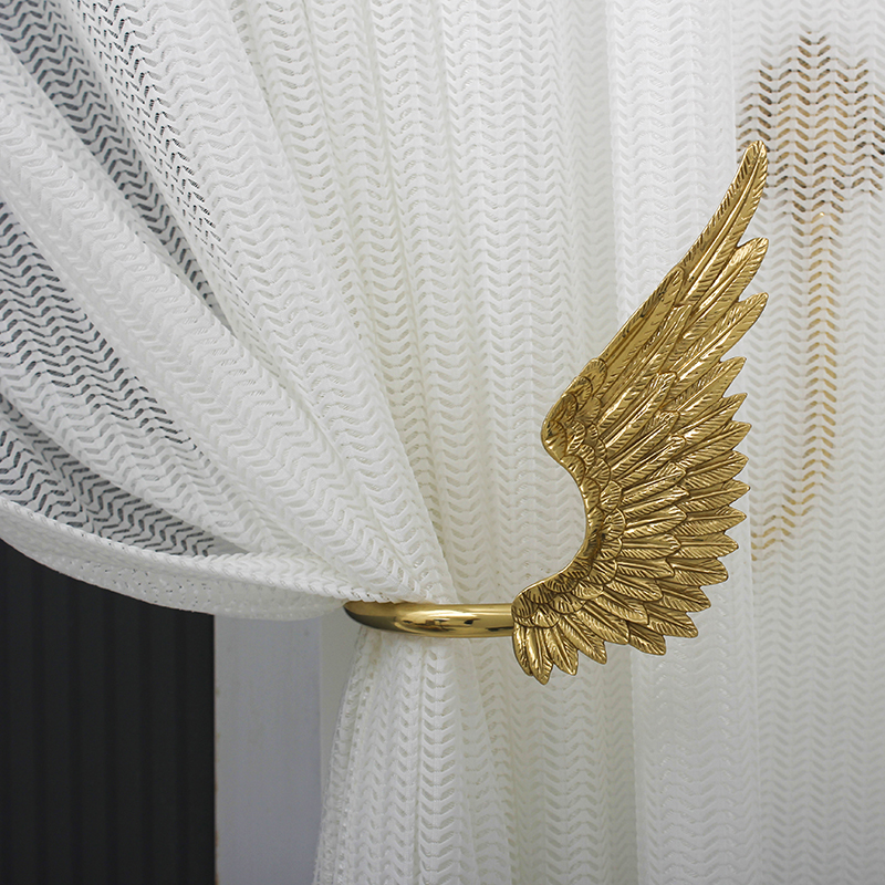 American brass angel wing curtain hook foyer gold hook creative light luxury vintage decorative wall hanging wall hook