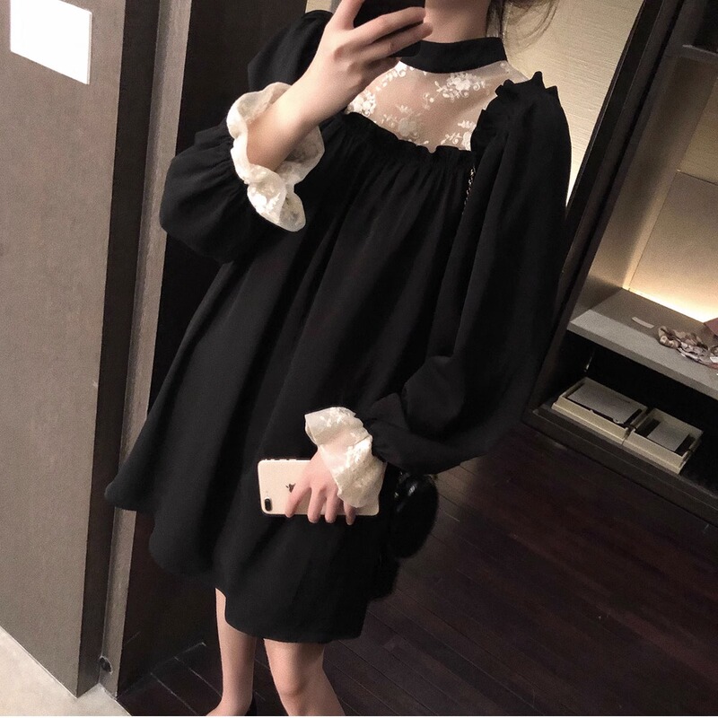 2024 Autumn Maternity Base Dress Versatile Age-Reducing Sexy Top Stylish Belly-Covering Slimming Lace Patchwork Dress 2024 Autumn Maternity Base Dress Versatile Age-Reducing Sexy Top Stylish Belly-Covering Slimming Lace Patchwork Dress