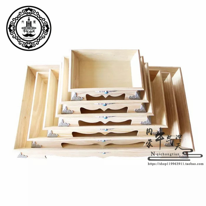 Hand Meat Dishes Pure Solid Wood Hooded Dinner Plate Toasted Whole Goat's Pan Pure Handmade Mont Restaurant Upscale Cutlery