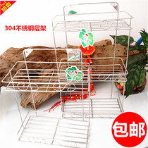 Shelf kitchen seasoning bottle rack wall frame thickened 304 stainless steel rectangular shelf bathroom finishing storage
