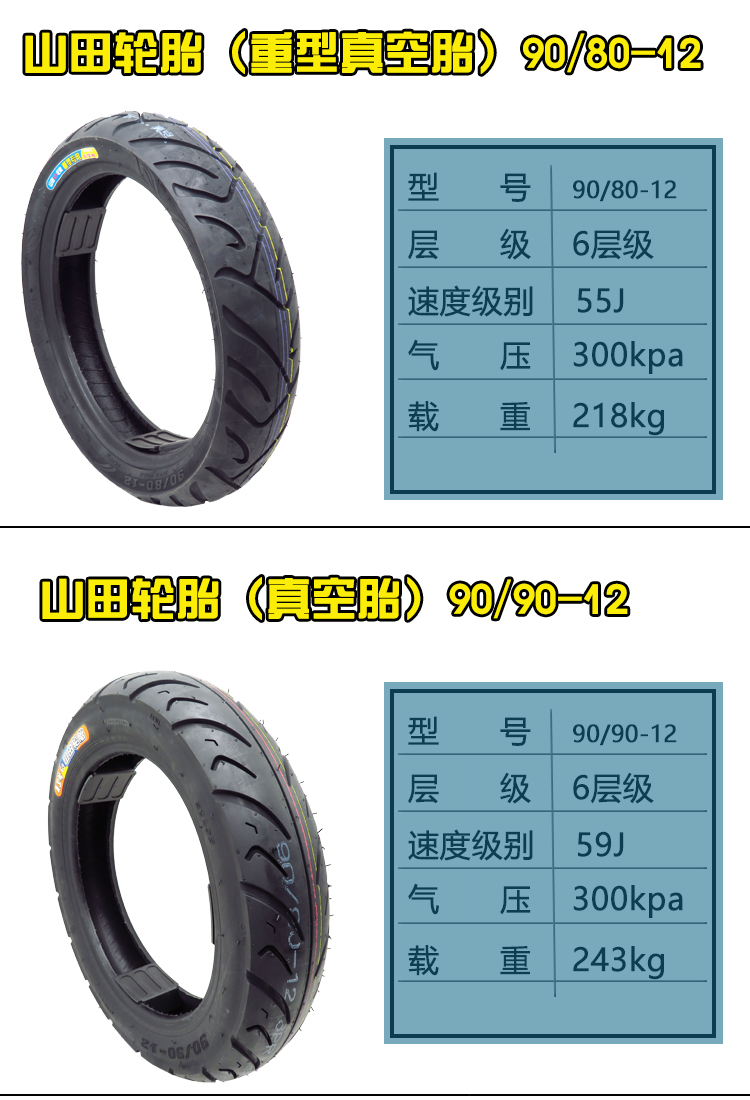Xe máy điện 80/90/110/120 / 130-60 / 70/80 / 90-10 / 12/16 lốp chân không lốp xe máy airblade yokohama