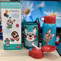 JAPAN TIGER TIGER BRAND CHILDRENs THERMOS CUP RABBIT STRAIGHT DRINKING CUP STRAW CUP CUP LID WHEN THE CUP 600ML