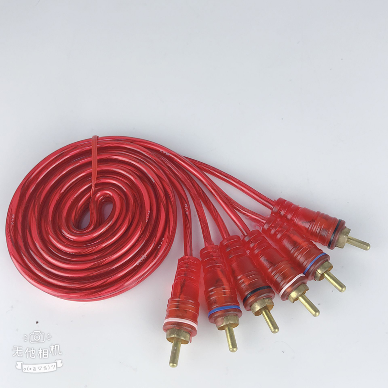 Three-to-three transfer audio cable to connect TV AV three-color line 3-to-3 lotus head red, yellow and white transmission line signal line