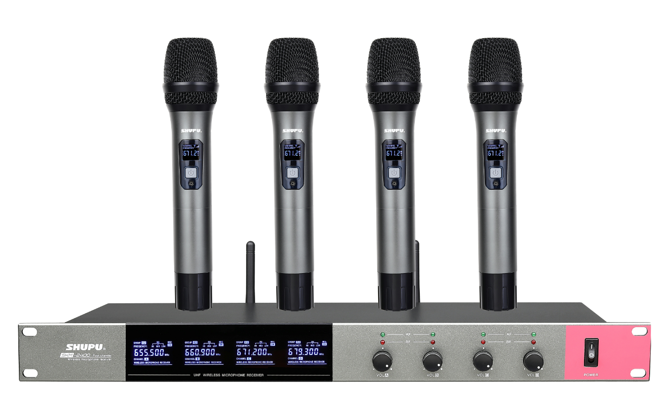 Schopu wireless microphone 2400 wireless microphone Drag 4 meeting KTV special microphone