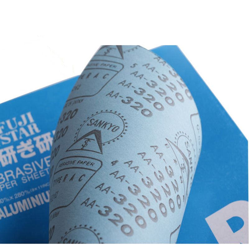 Japan imported Fuji star dry sandpaper woodworking white sand paper skin wall grinding 120#180 240 mesh 600