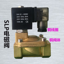 Manufacturer direct Sichuan glow all copper solenoid valve water valve water valve AC220V everclosed SLP electric switch valve DN15 -DN50