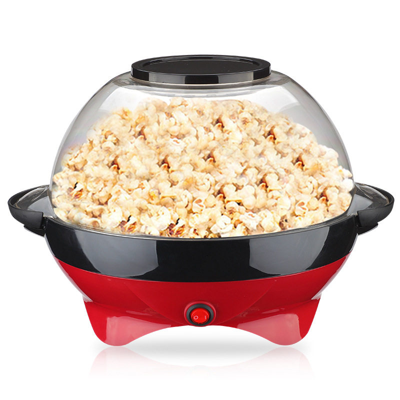 Mini red small round machine household children's automatic popcorn machine electric non-commercial can be refueled and can be added sugar