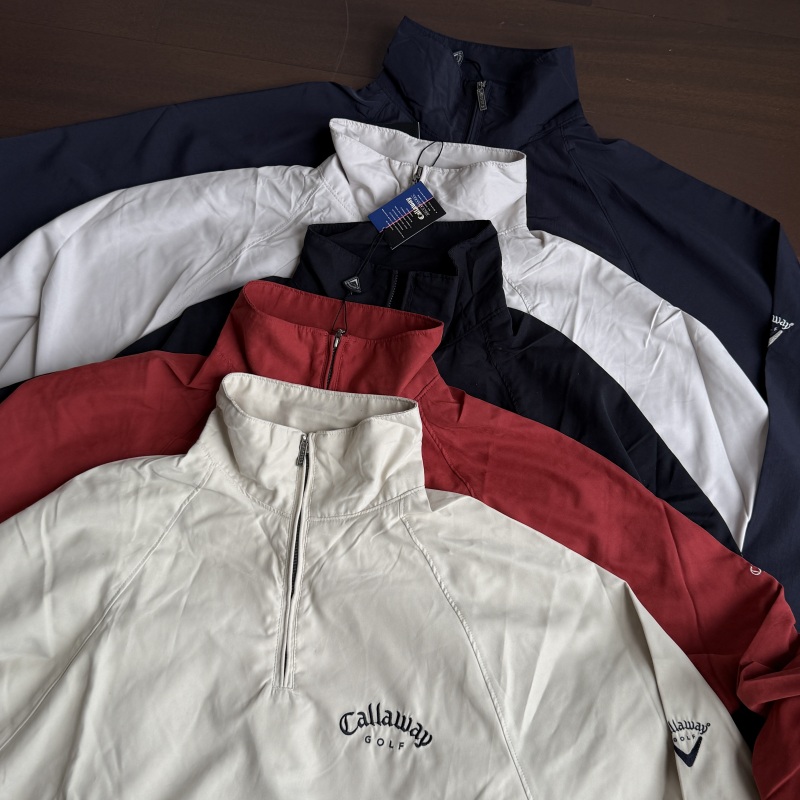 American Version C-Note Professional Men's Golf Long-Sleeve Windbreaker Half-Zip Sports Pullover Retro Batwing Shirt 418