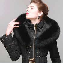 Down jacket womens 2020 new high-end royalcat rivets slim fox big hair collar medium-long down jacket