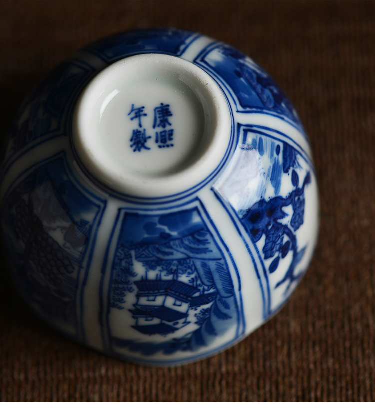 Offered home - cooked at flavour hand - made flowers and birds characters blue - and - white kwai koubei master of jingdezhen ceramic tea set tea cups