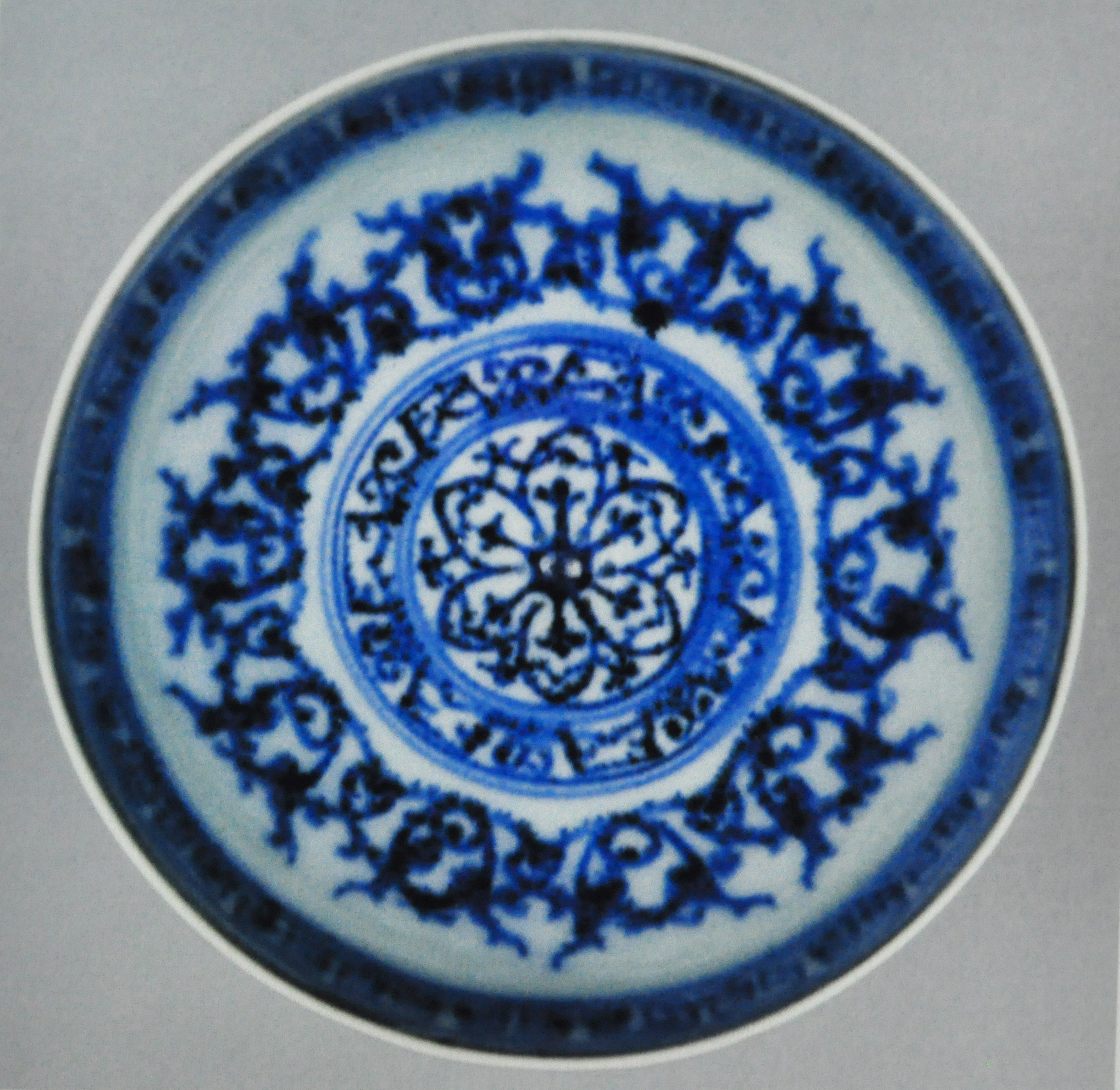 Yongle square brick offered home - cooked view flavour in hand - made of blue and white porcelain of jingdezhen ceramic tea set porcelain plate decoration by hand