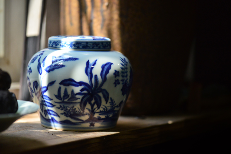 Offered home - cooked imitation doucai flowers in large jingdezhen hand - made ceramic tea set tea caddy fixings storehouse