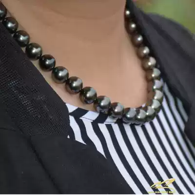 Tahiti seawater pearl Xiang refining round extremely strong light