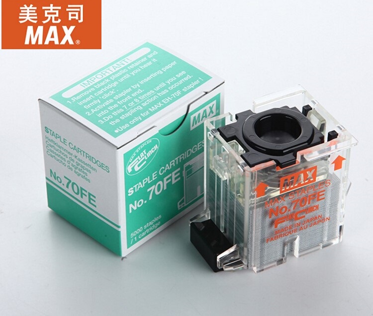 Japanese Max Electric Stapler Special Staples No.70Fe Compatible with Eh-70F