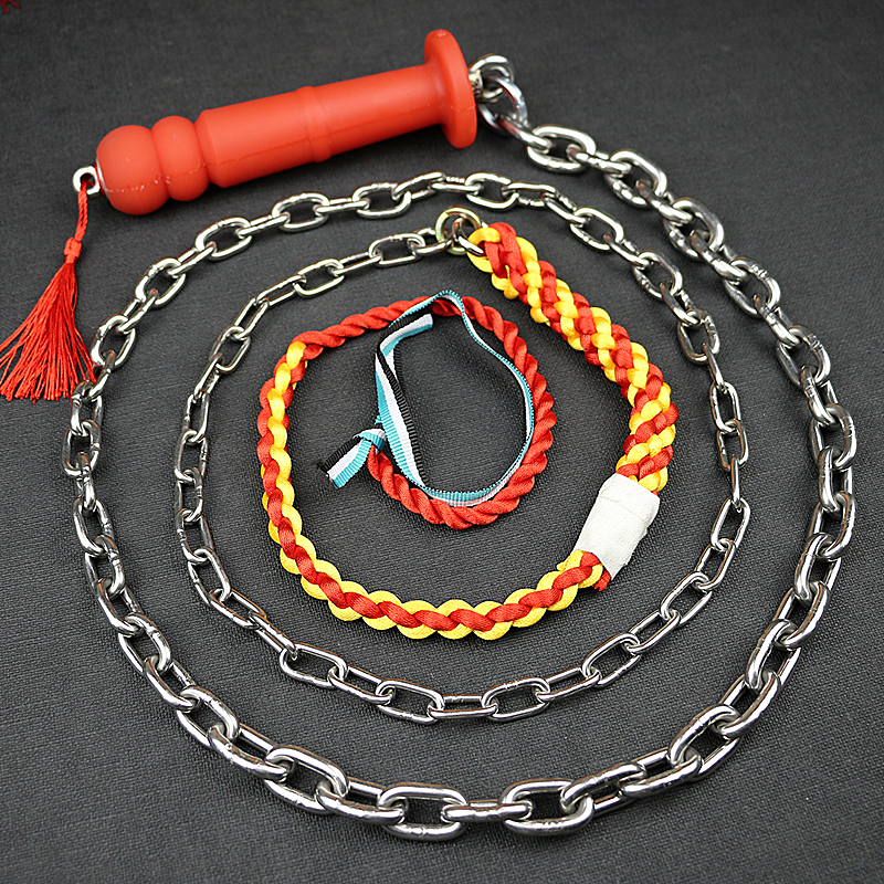 Stainless steel unicorn whip sound whip fling whip Steel whip Fitness whip Junior whip senior whip Iron chain whip Adult soft whip double ring whip