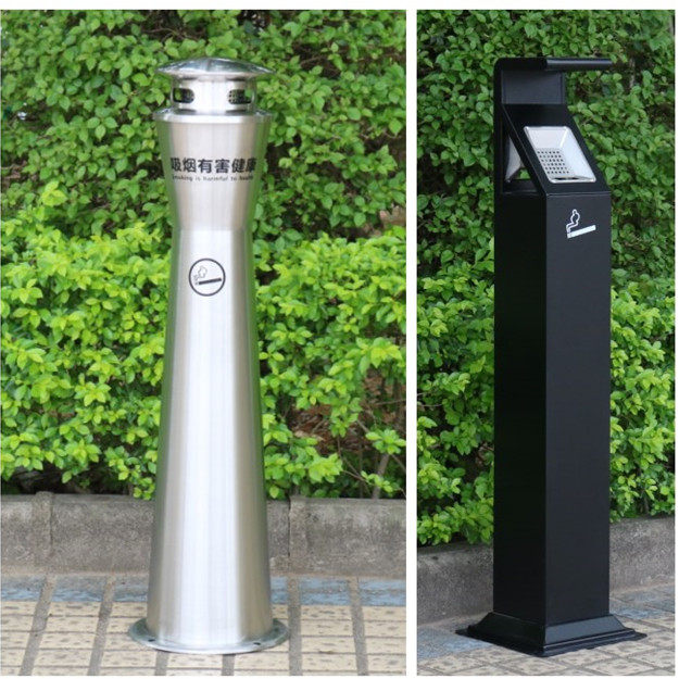 Stainless Steel Outdoor Vertical Tobacco Columns Municipal Street Fixed Smoke Column Public Tobacco Ash Column Tobacco Cylinder Extinguishing cylinder