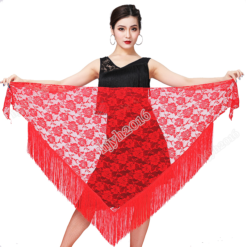 Flow Su Triangle of dress Skirt Half Body Dress Latin Dance Outfit Hip scarf Belly Leather Dance Accessories Waist Towels New