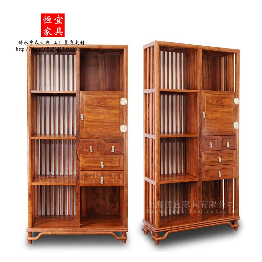 Hedgehog Red Sandalwood Bookcase Đồ nội thất bằng gỗ rắn - Kệ