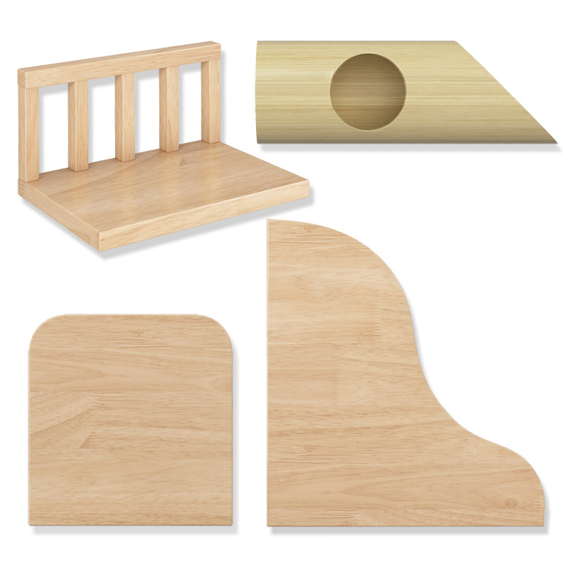 Chinchilla villa cabinet cage accessories solid wood springboard springboard iron cage springboard springboard - Taobao