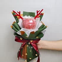 Christmas package apple bouquet material package diy packaging handmade Christmas Eve to send male and female friends classmate boudoir