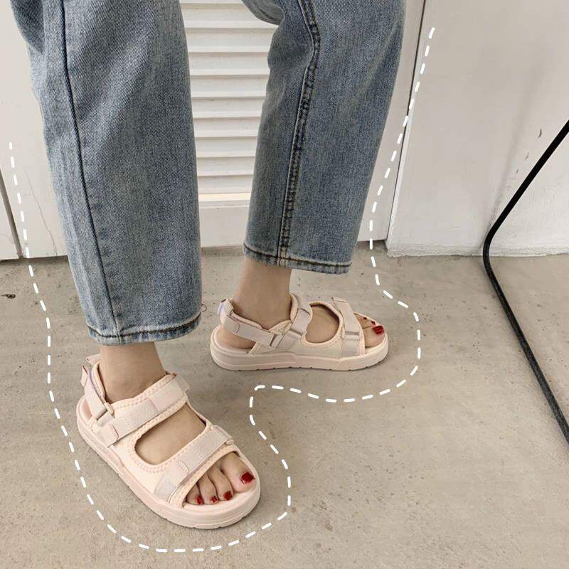 Sandals Fairy Wind 2021 Summer New Flat ins trendy shoes Student Sports Joker sandals Women