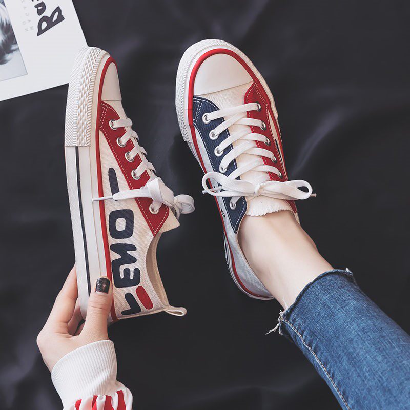 Autumn Breathable Sail Cloth Shoes Women Han Edition 100 Hitch 2019 New Students Mandarin Pair Small White Shoes Flat-bottomed Casual Board Shoe Tide