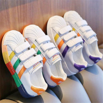 Next win Girl white shoes 2021 new childrens sports shoes Korean version of foreign style Net Red Boy casual board shoes