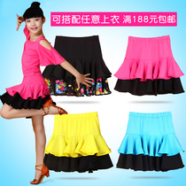  Childrens Latin dance clothing New girls Latin dance dress performance clothing competition clothing Childrens dance skirt