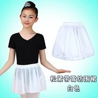 Шифоновый белый фартук, на резинке