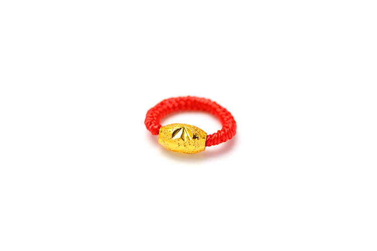 Mạ vàng 24k chuyển nhượng bóng bán chạy meson Năm nay dây đỏ đôi mẫu đôi unisex Kiểu nhẫn cá tính nhẫn cưới