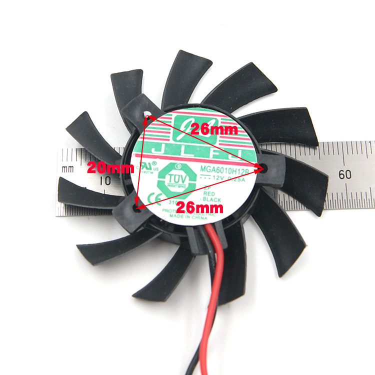 Graphics Card Fan Leaf 6010 MGA6010H12B 12V 12V 0 25A Frameless Fan Computer Fan