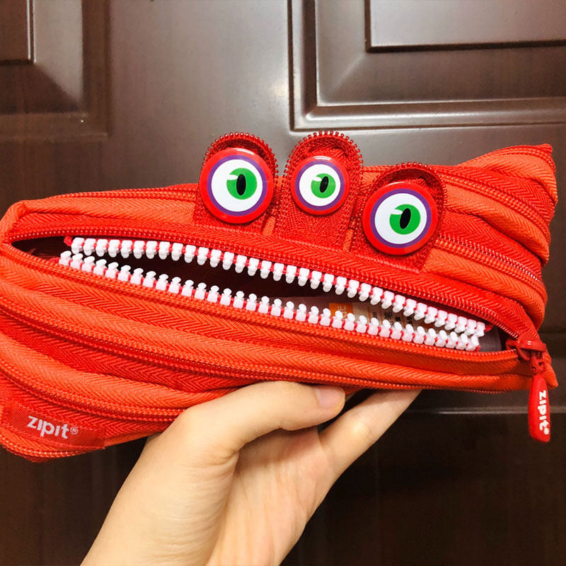 ZIPIT Trinity Creative Pen Bag Monster BAG GLASSES BAG MOBILE PHONE DEBRIS CONTAINING BAG STATIONERY BAG NEW