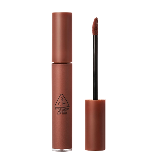 ສີໃຫມ່ 3CE lip glaze water mist laydown velvet matte mirror lipstick bitter coffee color taupe official flagship women