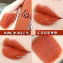 Korea 3ce lipstick lip glaze women matte fog velvet dirty orange 220 pumpkin color white lipstick 909 116