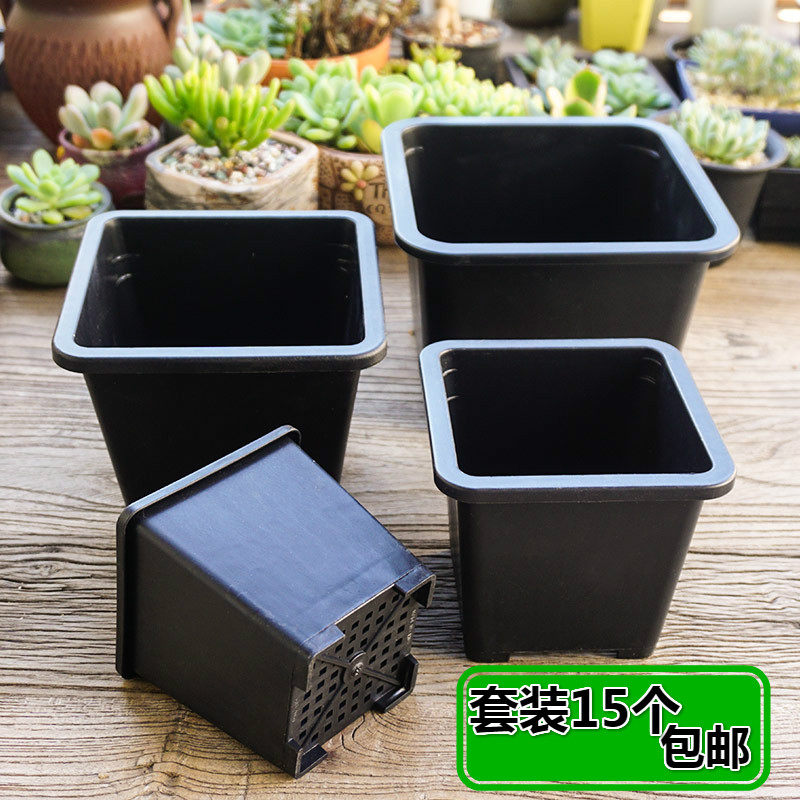 Multi - flesh pot large caliber black - square basin Korean - style scenic basin suitable for single - head old pile small group