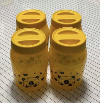 (sea) tupperware 1.5l capibala yellow fat sealed jar