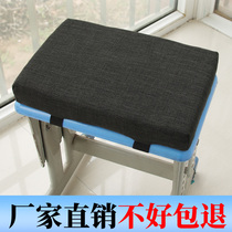Linen high elastic sponge student bench cushion rectangular factory clothing factory stool cushion Classroom chair cushion thickened summer