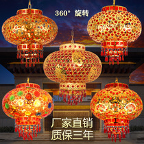 New Years housewarming at the entrance of the festive gate the balcony plug-in rotating Chinese style red lanterns lamps chandeliers decoration wedding