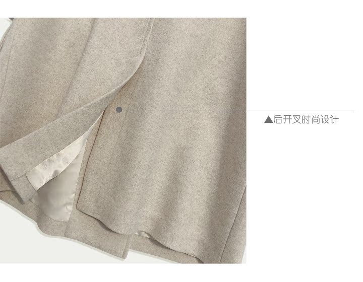 Áo khoác dài nữ vừa phải phiên bản mới của Hàn Quốc phiên bản rộng rộng là khí chất mỏng đôi ngực áo len nhỏ nữ áo dạ nữ đẹp