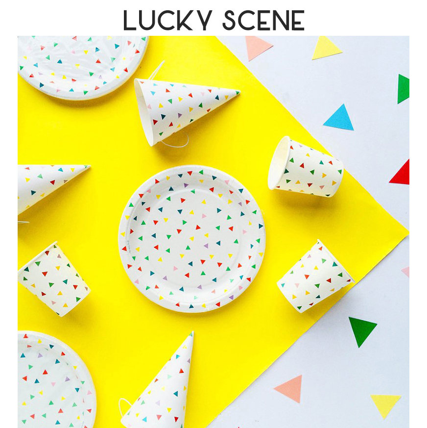 Vanira Colorful Series Paper Cup Paper - plate Tissue for birthday party wedding dessert arrangement