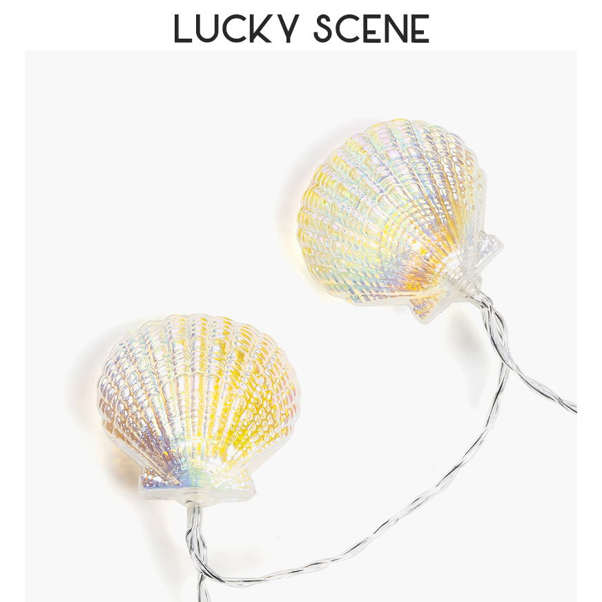 (Auspicious props) colorful shell decorative lights ocean mermaid lights laser atmosphere layout supplies