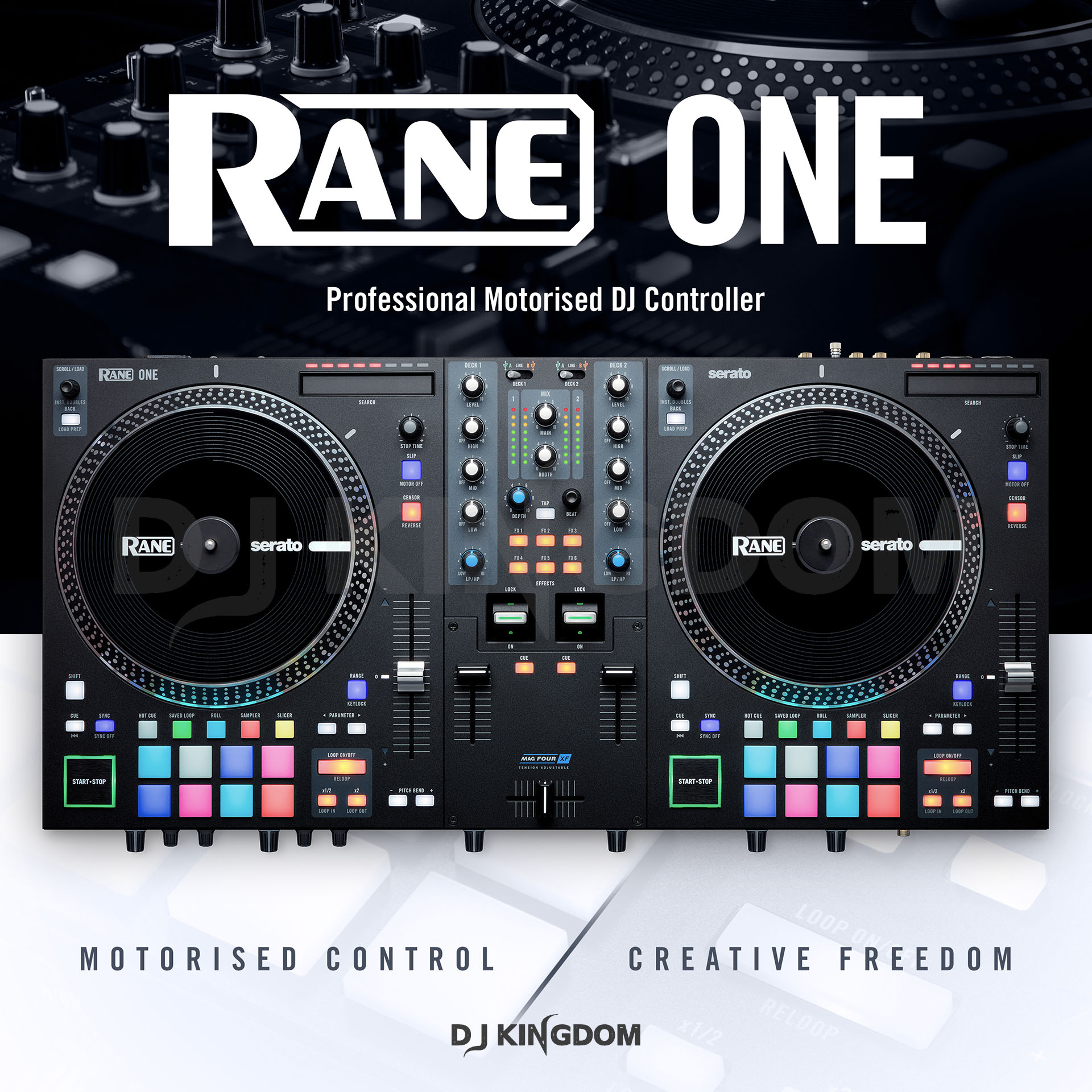 Rane One 1 Lane Integrated Digital DJ Controller Controller Rubbing Disc 7 Inch Serato Software Line Goods
